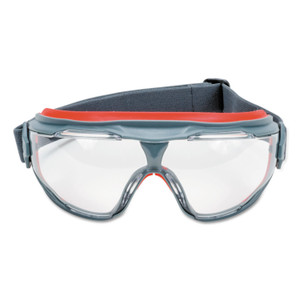 3M GoggleGear 500Series Safety Goggles, Anti-Fog, Red/Gray Frame, Clear Lens,10/Ctn (MMMGG501SGAF) View Product Image