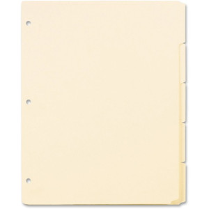 Oxford Ring Book Index Sheets - 5 x Divider(s) - Blank Tab(s) - 5 Tab(s)/Set - 8.5" Divider Width x 11" Divider Length - 3 Hole Punched Product Image 