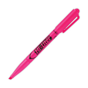 Avery HI-LITER Pen-Style Highlighters, Fluorescent Pink Ink, Chisel Tip, Pink/Black Barrel, Dozen (AVE23592) View Product Image