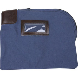 ControlTek Carrying Case Cash, Coin, Document, Check, Card - Blue - Moisture Resistant - Nylon Body - 8.5" Width x 11" Depth Product Image 
