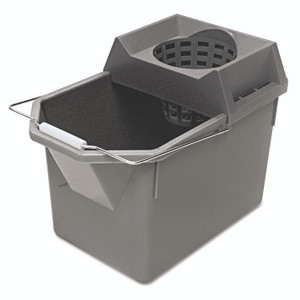 Rubbermaid Commercial Pail/Strainer Combination, 15 qt, Steel Gray View Product Image