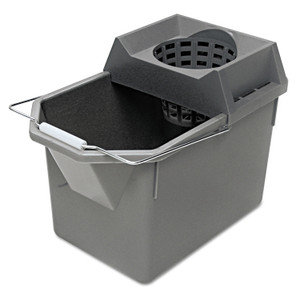 Rubbermaid Commercial Pail/Strainer Combination, 15 qt, Steel Gray (RCP6194STL) View Product Image