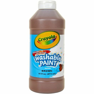 Crayola Washable Paint - 1 Color(s) - Brown - 16 oz - Washable Product Image 