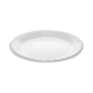 Pactiv Evergreen Placesetter Deluxe Laminated Foam Dinnerware, Plate, 8.88" dia, White, 500/Carton (PCTYTK100090000) View Product Image