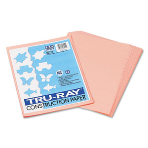 Pacon Tru-Ray Construction Paper, 76 lb Text Weight, 9 x 12, Salmon, 50/Pack (PAC103010) View Product Image