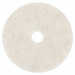 3M Ultra High-Speed Natural Blend Floor Burnishing Pads 3300, 24" Diameter, White, 5/Carton (MMM18213) View Product Image