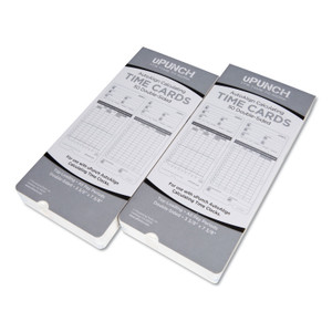 uPunch Time Clock Cards for uPunch HN2000/HN4000/HN4600, Two Sides, 7.5 x 3.5, 100/Pack View Product Image