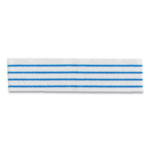 Rubbermaid Commercial HYGEN Disposable Microfiber Pad, 4.75 x 19, White/Blue Stripes, 50/Pack, 3 Packs/Carton (RCP2134282) View Product Image