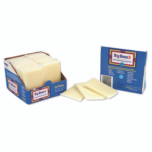 Big Boss II Non-Scratch Scouring Pads, 3.5 x 5.5, Yellow, 24/Carton View Product Image