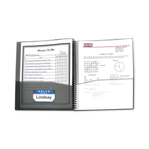 C-Line Eight-Pocket Portfolio, Polypropylene, 8.5 x 11, Smoke/Smoke View Product Image