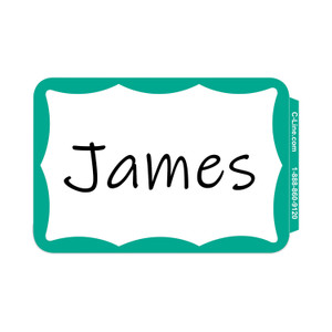 C-Line Self-Adhesive Name Badges, 3.5 x 2.25, Green, 100/Box View Product Image