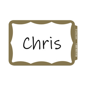 C-Line Self-Adhesive Name Badges, 3.5 x 2.25, Gold, 100/Box (CLI92266) View Product Image