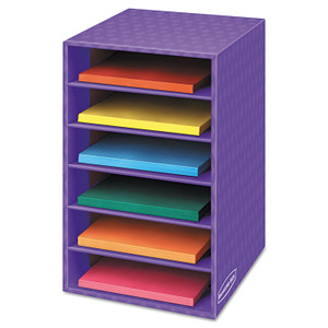 Bankers Box Vertical Classroom Organizer, 6 Shelves, 11.88 x 13.25 x 18, Purple View Product Image