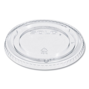 SOLO PETE Plastic Flat Cold Cup Lids, Fits 12 oz to 24 oz Cups, Clear, 1,000/Carton (DCC626TP) View Product Image