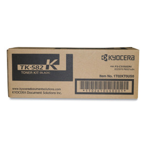 Kyocera TK582K High-Yield Toner, 3,500 Page-Yield, Black (KYOTK582K) View Product Image
