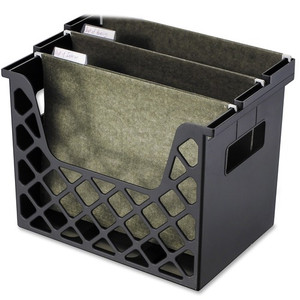 Officemate Recycled Desktop File Organizer - 10.75" Height x 13.25" Width x 8.63" Depth - Desktop - Compact, Portable - 30% Recycled - Black Product Image 