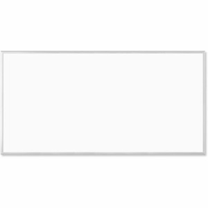 U Brands Magnetic Dry-Erase Board - 96" (8 ft) Width x 48" (4 ft) Height - White Painted Steel Surface - Silver Aluminum Frame - Rectangle - Horizontal/Vertical Product Image 
