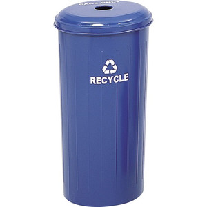 Safco Recycling Receptacle with Lid (SAF9632BU) View Product Image