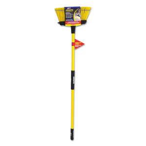 Quickie Job Site Super-Duty Multisurface Upright Broom, 16 x 54, Fiberglass Handle, Yellow/Black (QCK759) View Product Image
