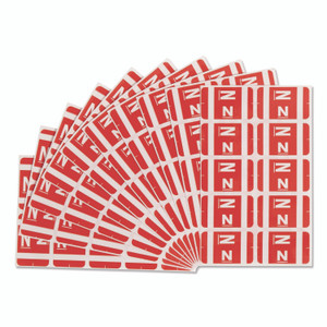 Smead AlphaZ Color-Coded Second Letter Alphabetical Labels, N, 1 x 1.63, Red, 10/Sheet, 10 Sheets/Pack View Product Image