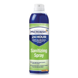 Microban 24-Hour Disinfectant Sanitizing Spray, Fresh Scent, 12.5 oz Aerosol Spray, 6/Carton (PGC48774) View Product Image