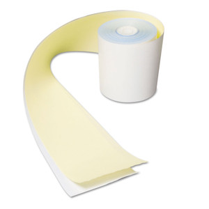 AmerCareRoyal No Carbon Register Rolls, 3" x 90 ft, White/Yellow, 30/Carton (RPPCR2300) View Product Image