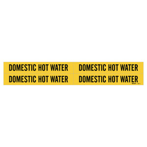 1-1/8"X7" DOMESTIC HOT WATER VINYL PIPE MARKER (262-92073) View Product Image