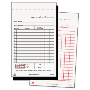 Sales Receipt Book, Two-Part Carbon, 3.25 X 5.6, 1/page, 50 Forms/book, 100 Books/carton (RPPGC12A2) View Product Image