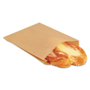 Bagcraft EcoCraft Grease-Resistant Sandwich Bags, 6.5" x 8", Natural, 2,000/Carton (BGC300100) View Product Image