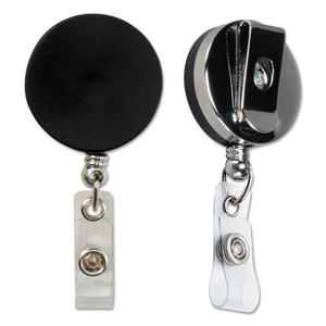 SICURIX Heavy Duty ID Card Reel, 30" Extension, Black/Chrome (BAU68814) View Product Image