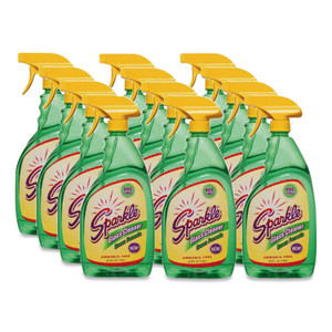 Sparkle Green Formula Glass Cleaner, 33.8 oz Bottle, 12/Carton (FUN30345CT) View Product Image