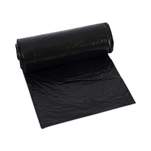 Boardwalk Low-Density Waste Can Liners, 16 gal, 1 mil, 24 x 32, Black, 10 Bags/Roll, 15 Rolls/Carton (BWK510) View Product Image