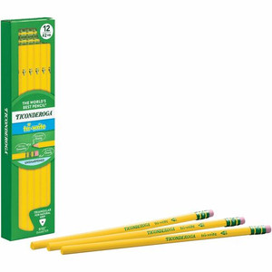 Ticonderoga Tri-Write Wooden Pencils - Black Lead - 2HB - Yellow Barrel Product Image 