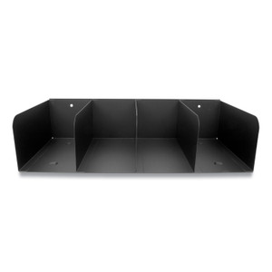 CONTROLTEK Trays, 4 Compartments, 16 x 8 x 4, Heavy Gauge Steel, Black View Product Image