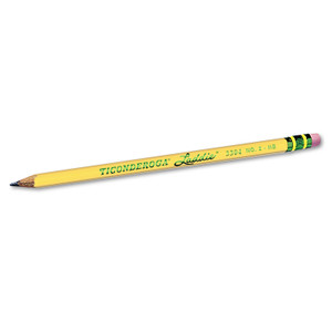 Dixon Ticonderoga Laddie Woodcase Pencil with Microban Protection, HB (#2), Black Lead, Yellow Barrel, Dozen View Product Image