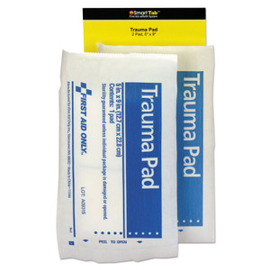 First Aid Only SmartCompliance Refill Trauma Pad, 5 x 9, White, 2/Bag View Product Image