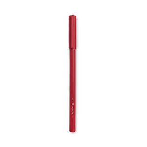 TRU RED Ballpoint Pen, Stick, Medium 1 mm, Red Ink, Red Barrel, Dozen View Product Image