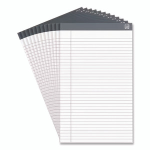 TRU RED Notepads, Wide/Legal Rule, 50 White 8.5 x 14 Sheets, 12/Pack View Product Image