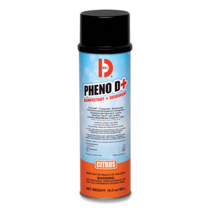 Big D Industries PHENO D+ Aerosol Disinfectant/Deodorizer, Citrus Scent, 16.5 oz Aerosol Spray Can, 12/Carton (BGD33700) View Product Image