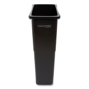 Coastwide Professional Slim Open Top Trash Can, Plastic, 23 gal, Black View Product Image