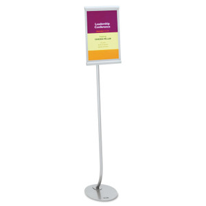 Quartet Designer Sign Stand, Silver Aluminum Frame, 11 x 17 (QRT7922) View Product Image