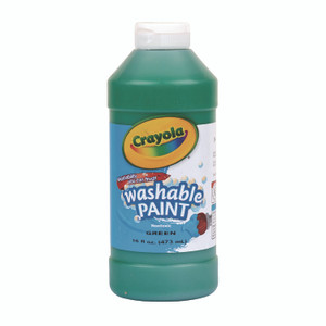Crayola Washable Paint, Green, 16 oz Bottle View Product Image