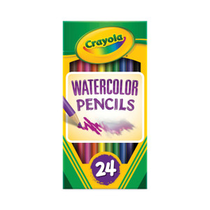 Crayola Watercolor Pencil Set, 3.3 mm, 2B (#1), Assorted Lead/Barrel Colors, 24/Pack View Product Image