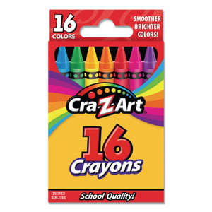 Cra-Z-Art Crayons, 16 Assorted Colors, 16/Set (CZA10200WM40) View Product Image