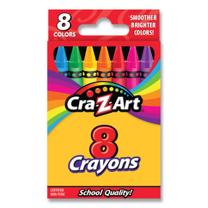 Cra-Z-Art Crayons, 8 Assorted Colors, 8/Pack (CZA1021248) View Product Image