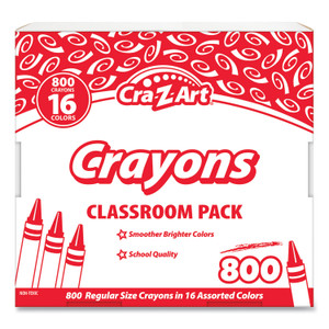 Cra-Z-Art Crayons, 16 Assorted Colors, 800/Pack View Product Image