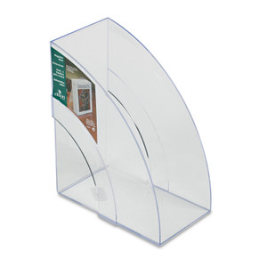 Rubbermaid Optimizers Deluxe Plastic Magazine Rack, 5.25 x 9 x 11.13, Clear (RUB96502ROS) View Product Image