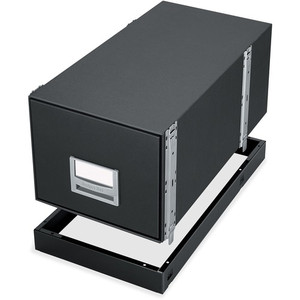 Bankers Box Metal Base File Storage Box - 13.88" Width x 25.38" Depth x 2.50" Height - Metal - Black Product Image 