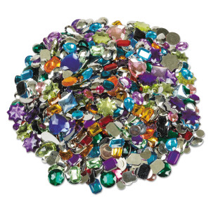 Creativity Street Acrylic Gemstones Classroom Pack, 1 lb, Assorted Colors/Shapes/Sizes (CKC3584) View Product Image