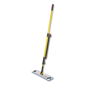 Rubbermaid Commercial HYGEN Pulse Microfiber Spray Mop System, 17" Wide Microfiber Head, 52" Yellow Plastic Handle View Product Image
